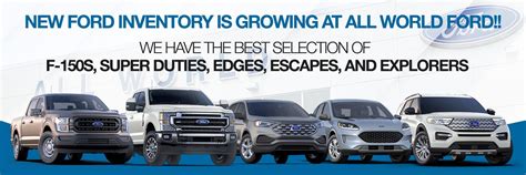 All world ford - Browse 274 cars available at ALL WORLD FORD, a Ford dealer in Hortonville, WI. Find new and used Ford vehicles, as well as other makes and models, with online …